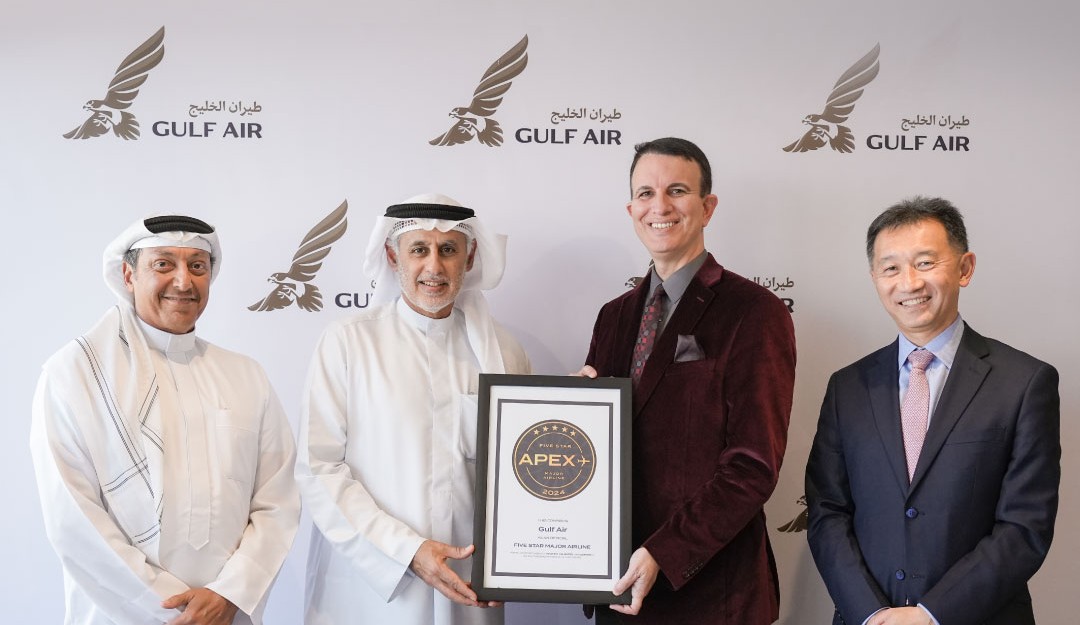 طيران الخليج تحصل على جائزة APEX Five Star لأفضل شركة طيران للمرة الثانية